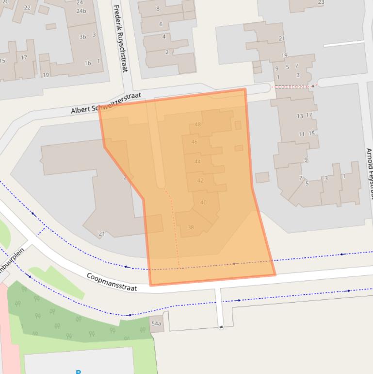 Kaart van postcodegebied 8921SM.