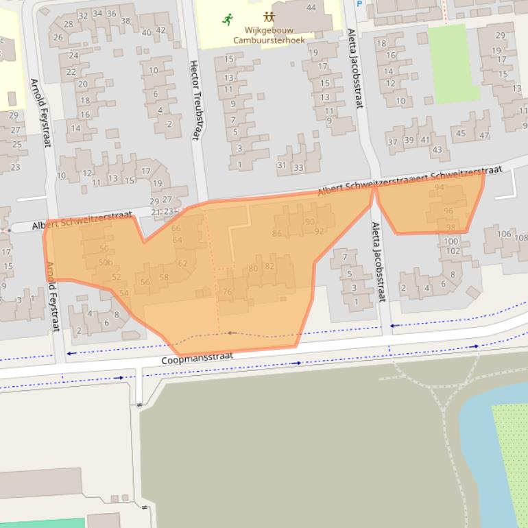 Kaart van postcodegebied 8921SN.