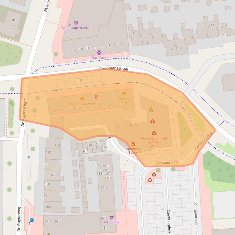 Kaart van postcodegebied 8921ST.