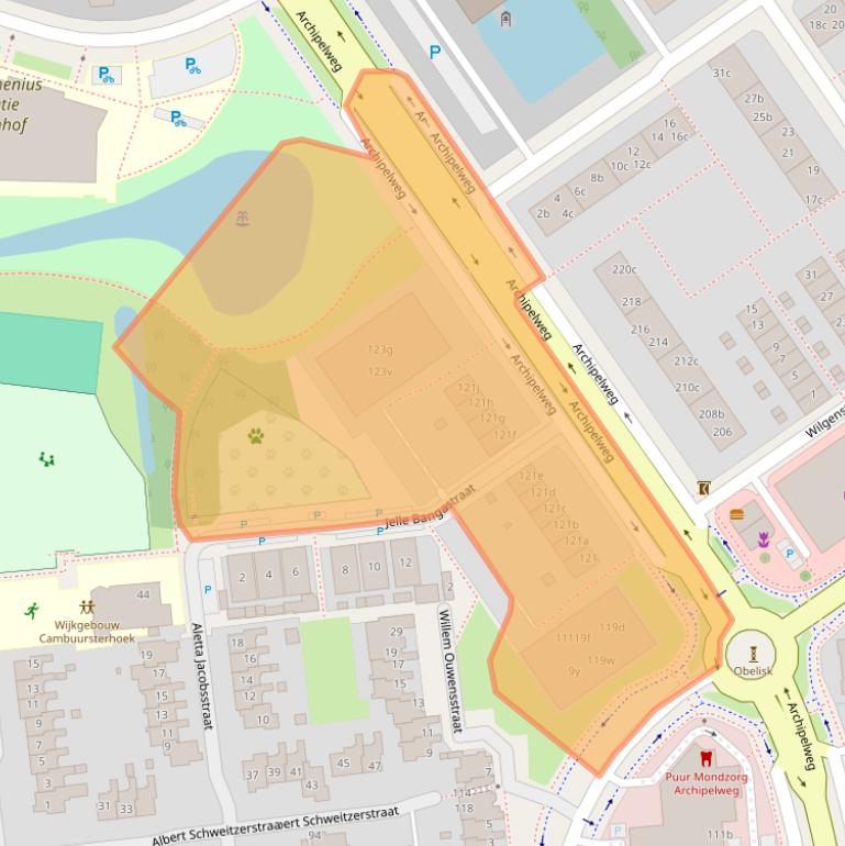 Kaart van postcodegebied 8921TJ.