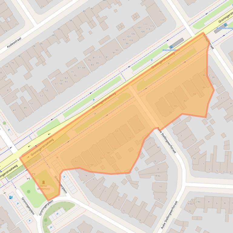 Kaart van postcodegebied 8921TS.