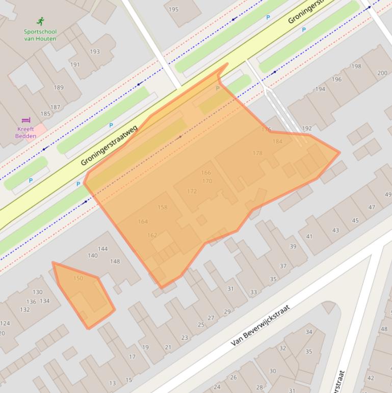 Kaart van postcodegebied 8921TW.