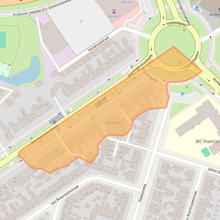 Kaart van postcodegebied 8921TX.