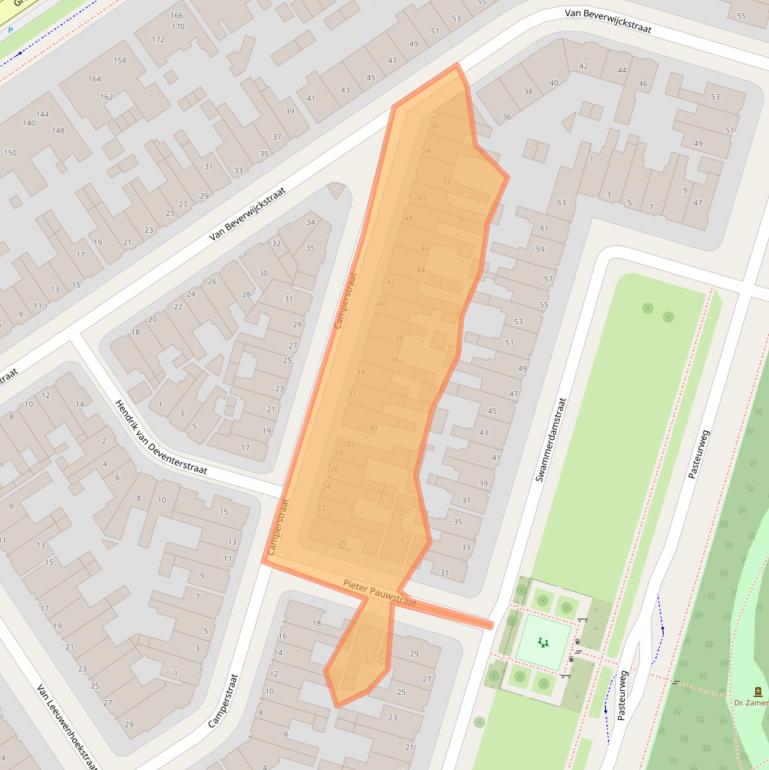 Kaart van postcodegebied 8921VK.