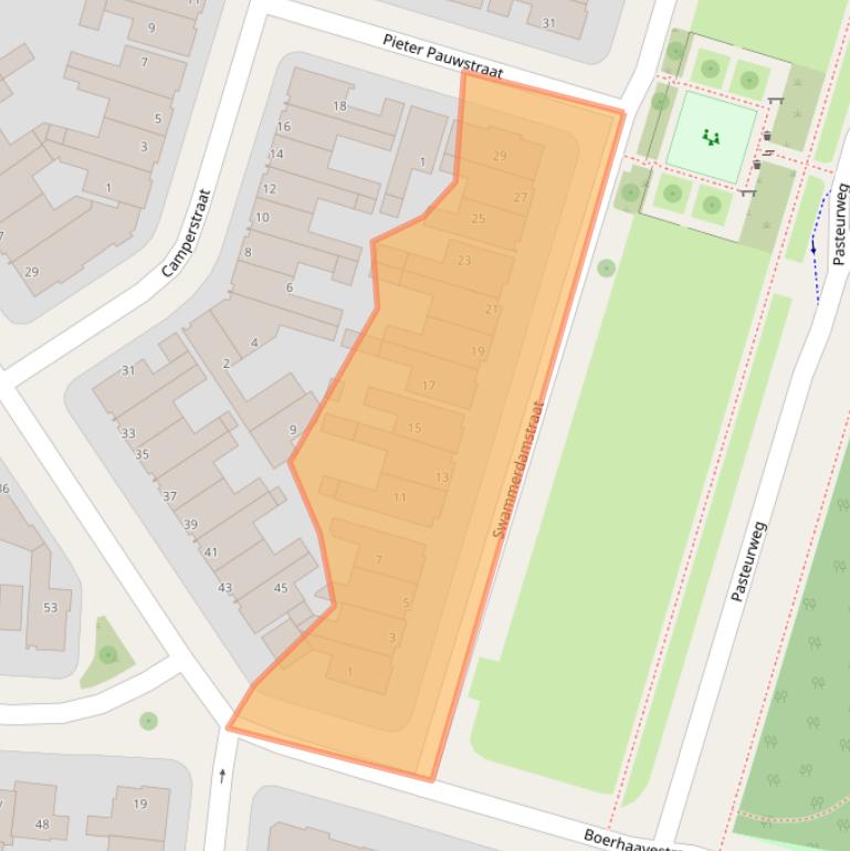 Kaart van postcodegebied 8921VL.