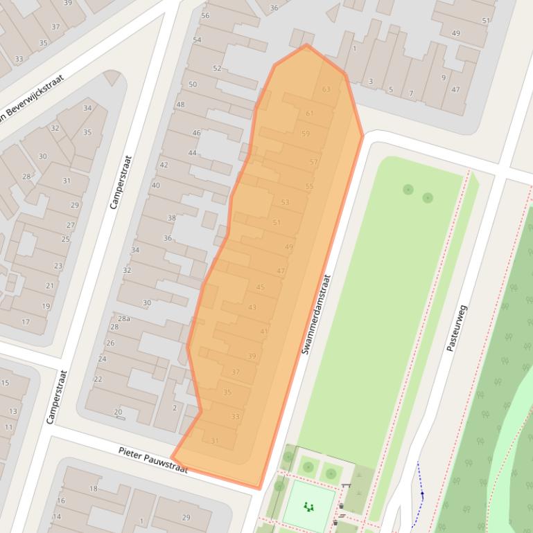 Kaart van postcodegebied 8921VM.