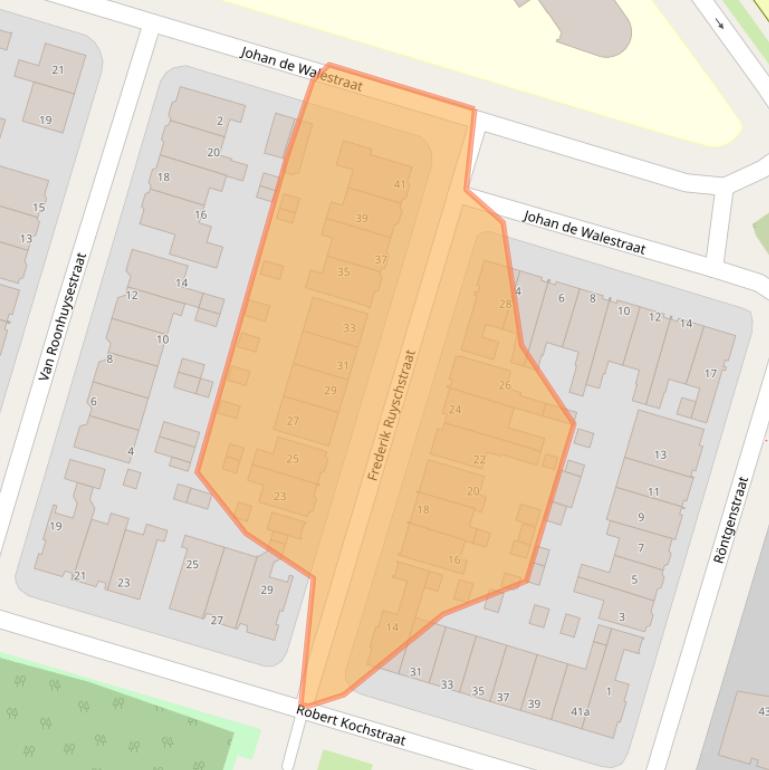 Kaart van postcodegebied 8921VV.