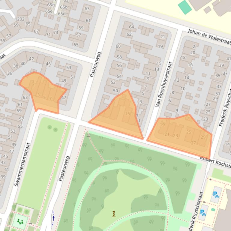 Kaart van postcodegebied 8921VW.