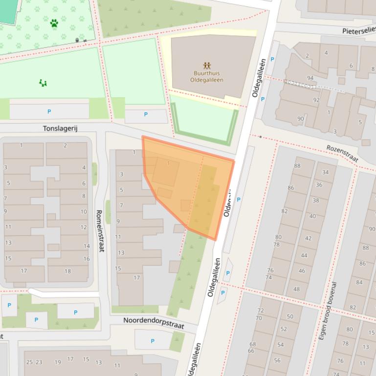 Kaart van postcodegebied 8922AH.