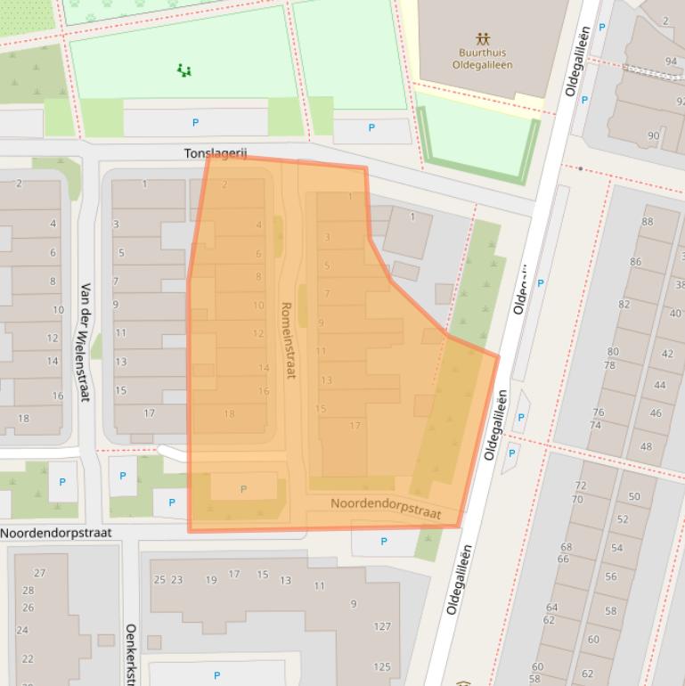 Kaart van postcodegebied 8922AK.