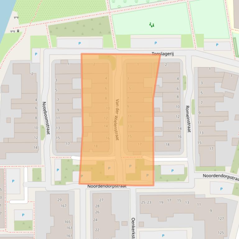 Kaart van postcodegebied 8922AL.