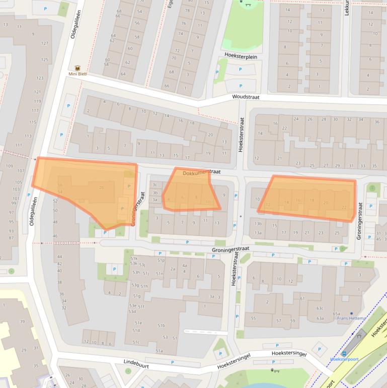Kaart van postcodegebied 8922AT.
