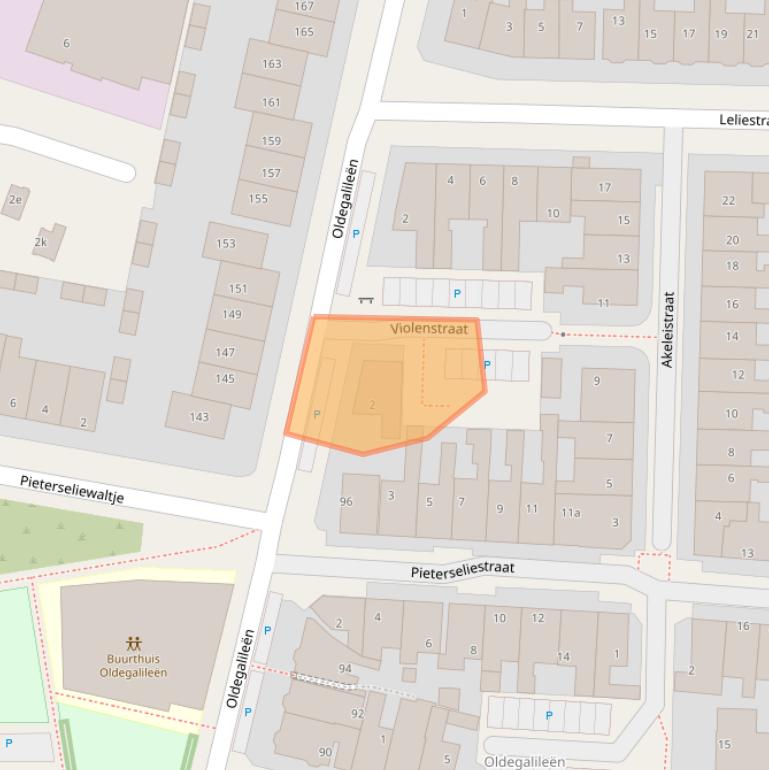 Kaart van postcodegebied 8922BK.