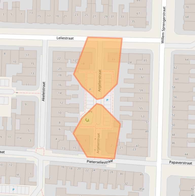 Kaart van postcodegebied 8922BM.