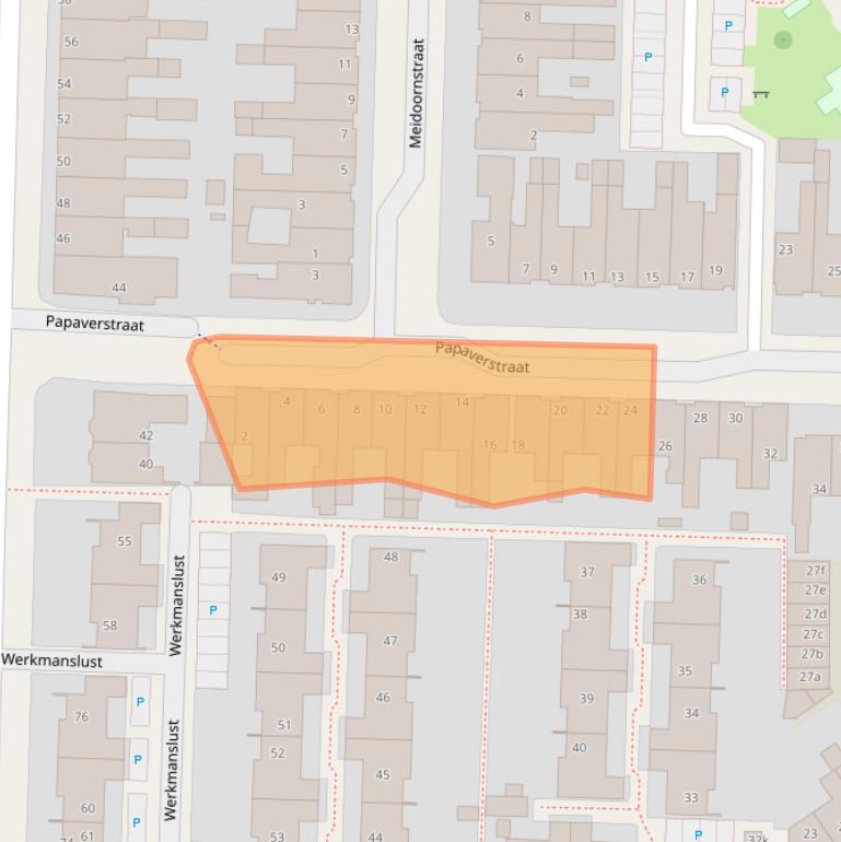 Kaart van postcodegebied 8922CG.