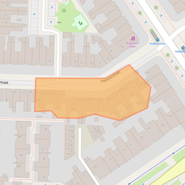 Kaart van postcodegebied 8922CH.