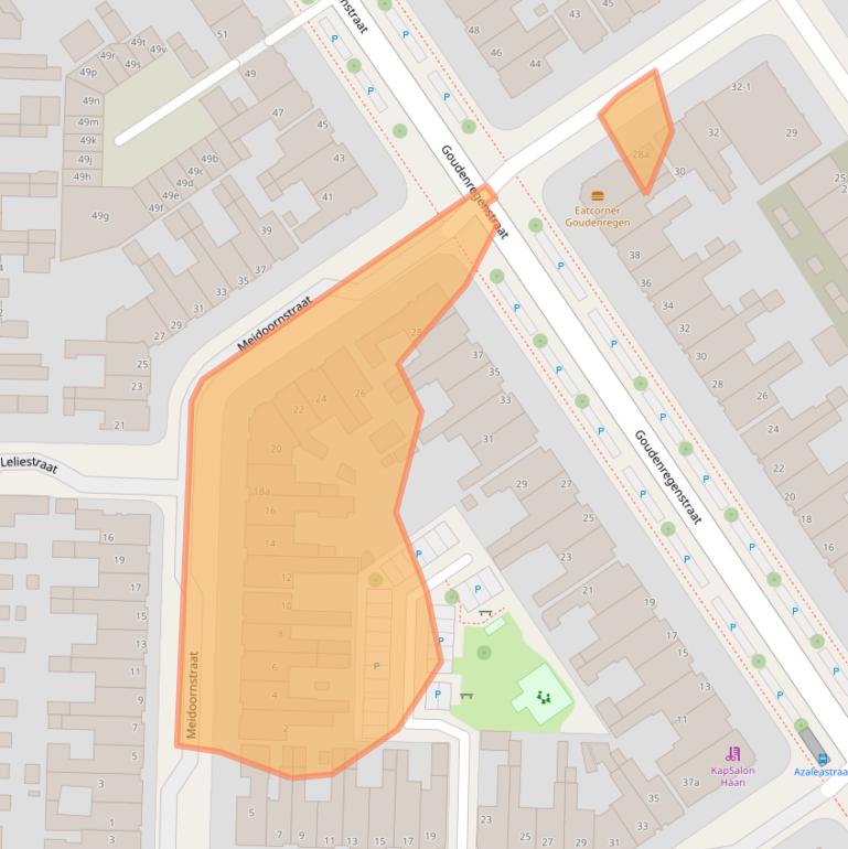 Kaart van postcodegebied 8922CL.