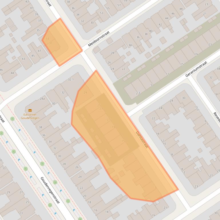 Kaart van postcodegebied 8922CT.