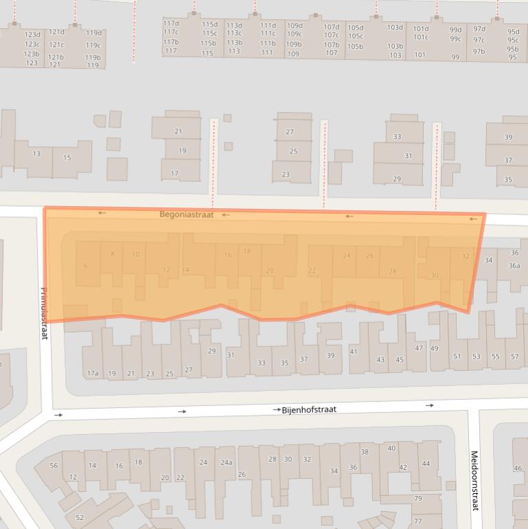 Kaart van postcodegebied 8922EG.