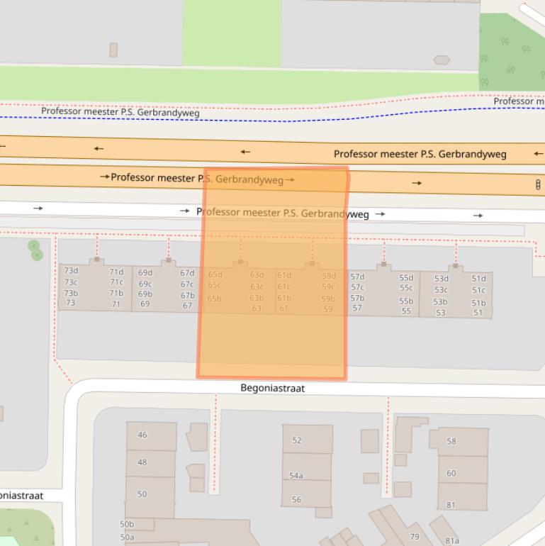 Kaart van postcodegebied 8922EL.