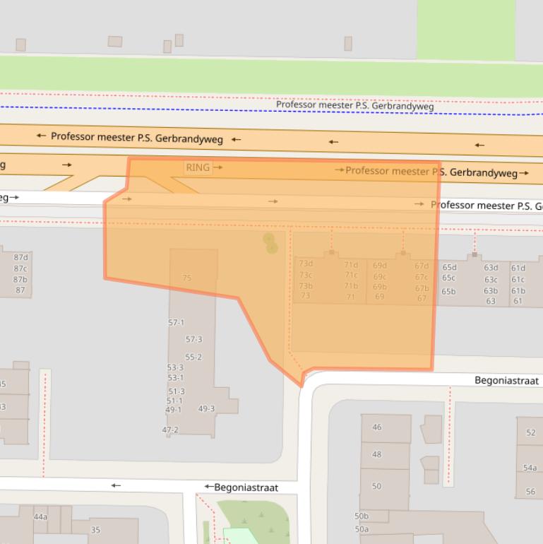 Kaart van postcodegebied 8922EM.