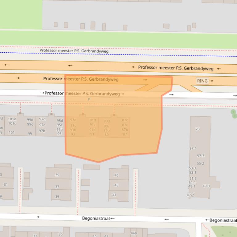 Kaart van postcodegebied 8922EN.