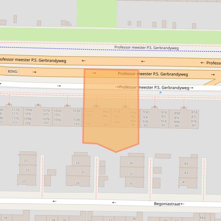 Kaart van postcodegebied 8922EP.