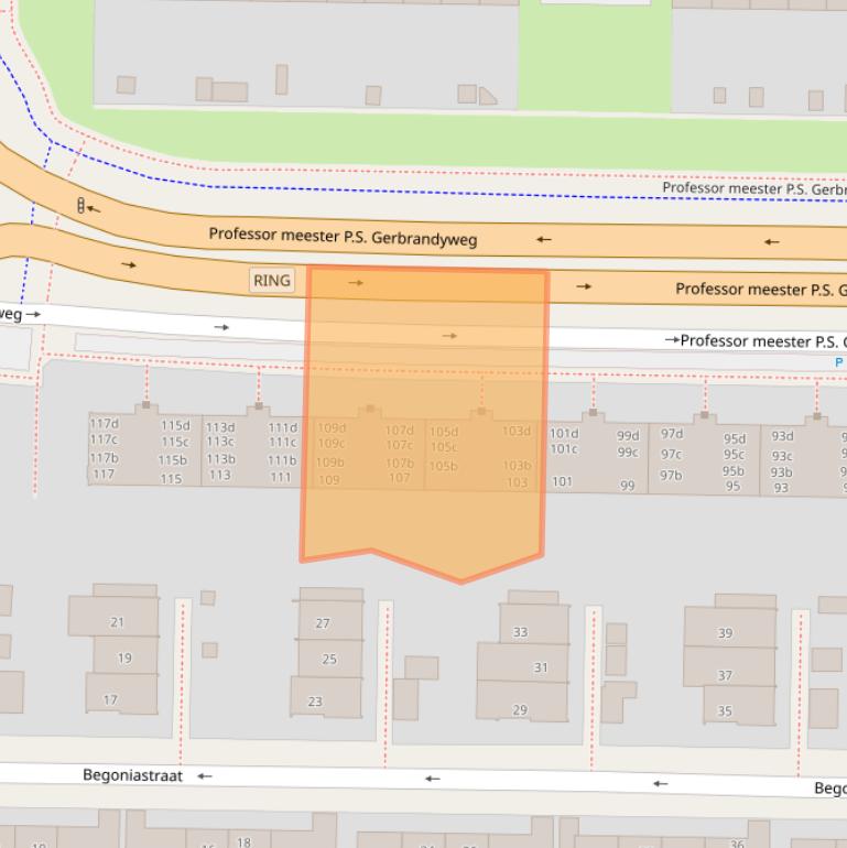 Kaart van postcodegebied 8922ER.