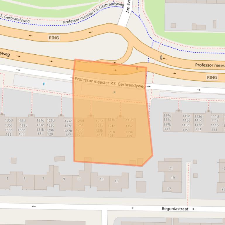 Kaart van postcodegebied 8922ET.