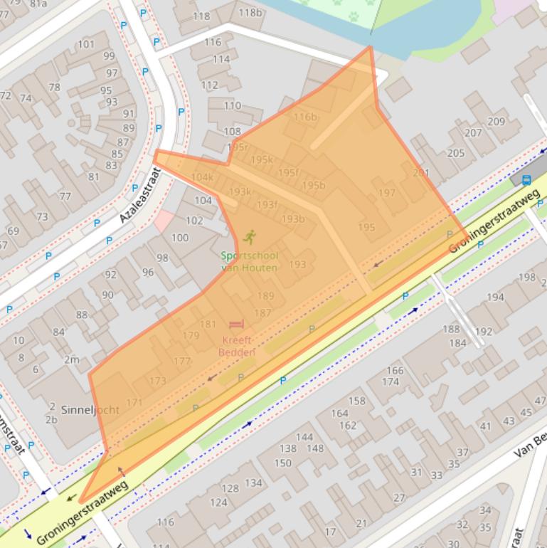 Kaart van postcodegebied 8922GE.