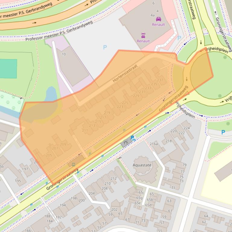 Kaart van postcodegebied 8922GG.