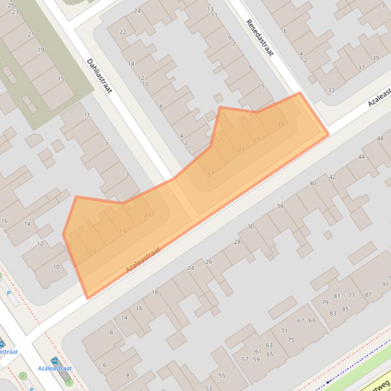 Kaart van postcodegebied 8922GH.