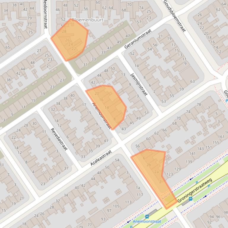 Kaart van postcodegebied 8922GS.