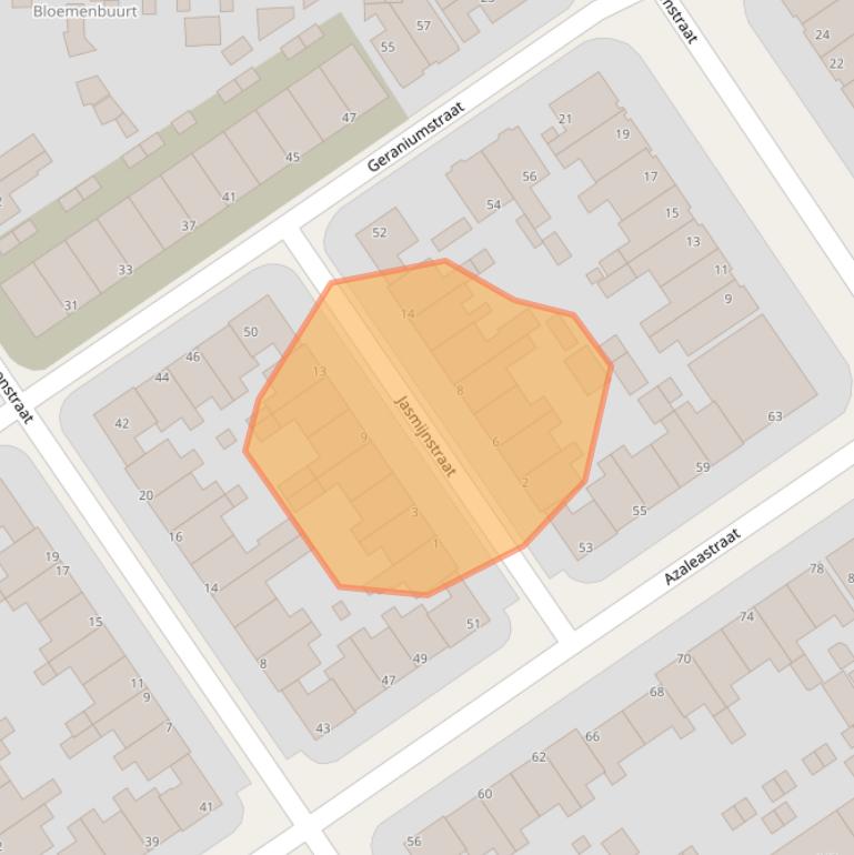 Kaart van postcodegebied 8922GT.