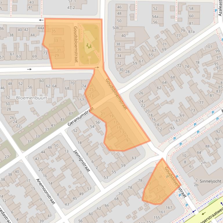 Kaart van postcodegebied 8922GV.