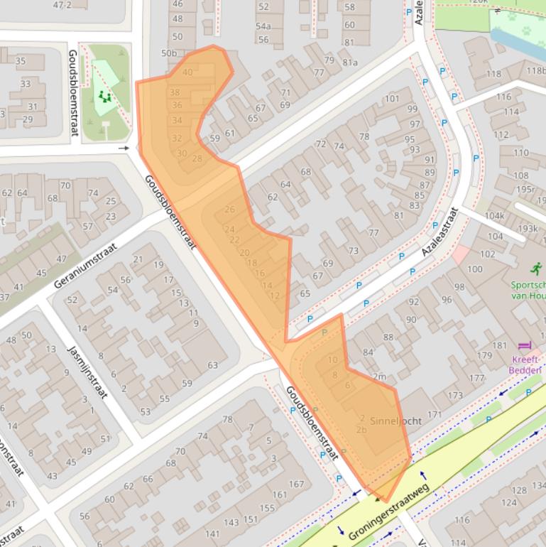 Kaart van postcodegebied 8922GW.