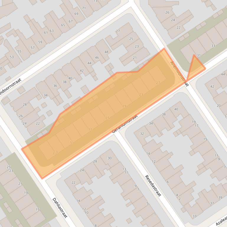 Kaart van postcodegebied 8922GX.