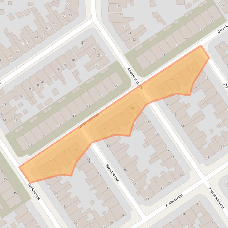 Kaart van postcodegebied 8922HB.