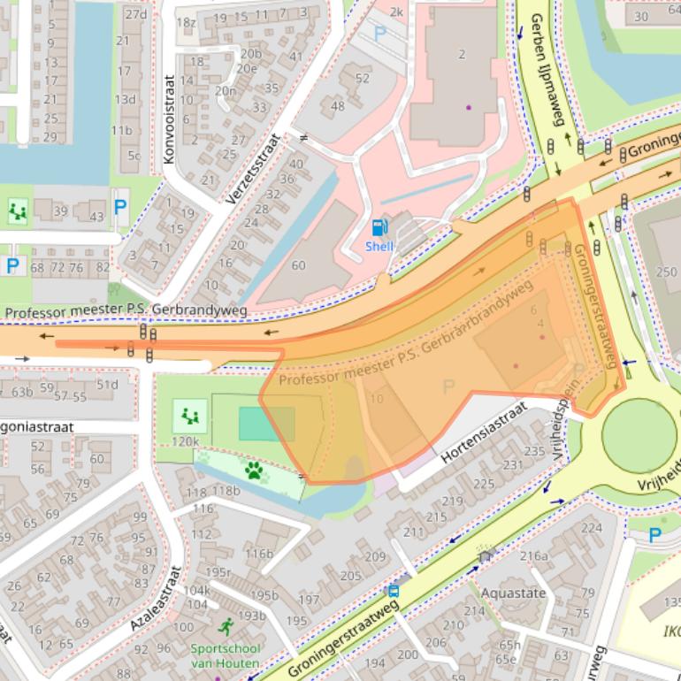 Kaart van postcodegebied 8922HD.