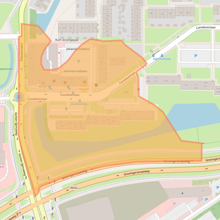 Kaart van postcodegebied 8923AA.