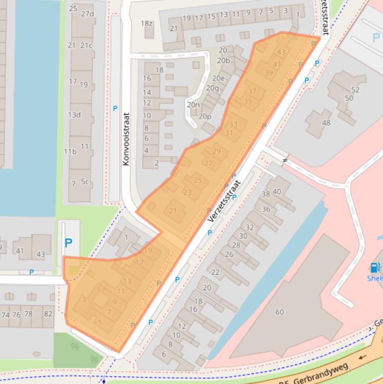 Kaart van postcodegebied 8923CP.