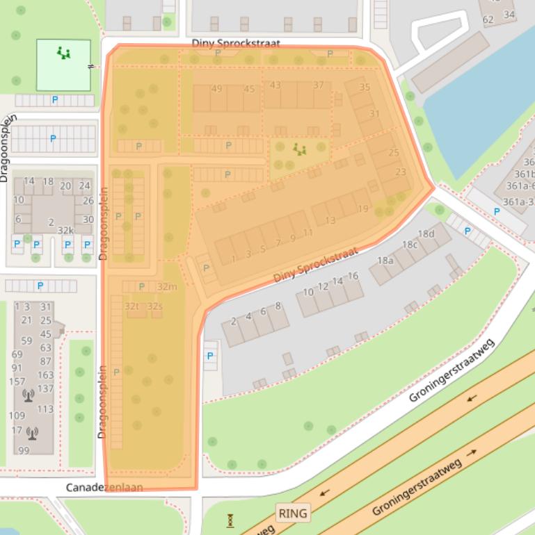 Kaart van postcodegebied 8923HA.