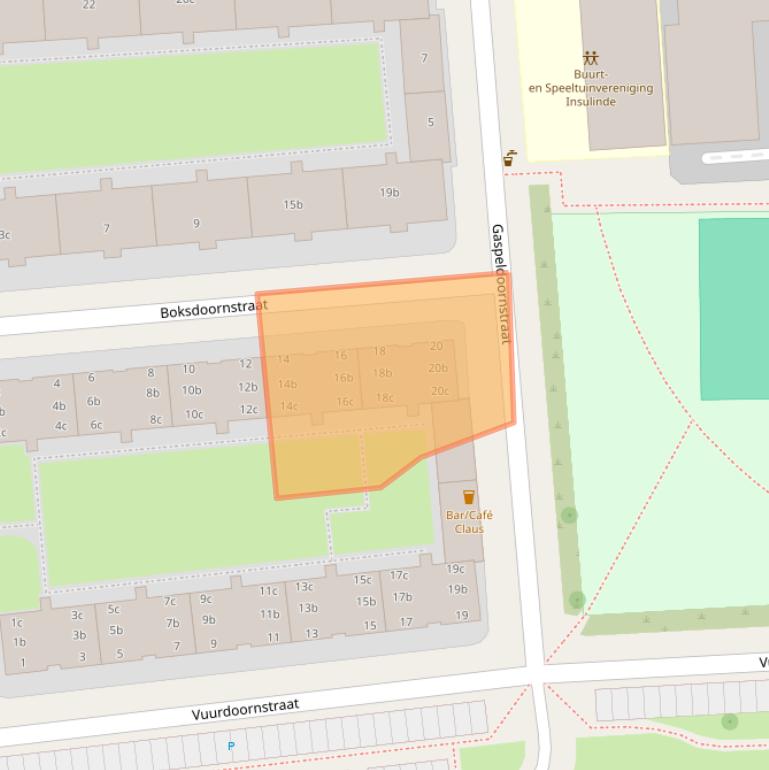 Kaart van postcodegebied 8924AR.