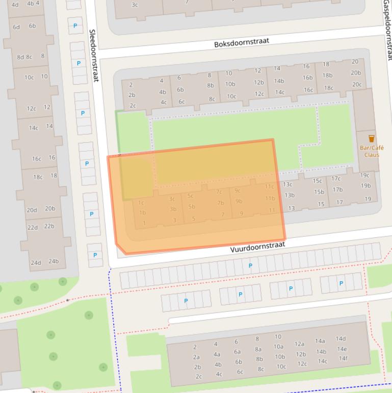 Kaart van postcodegebied 8924AT.