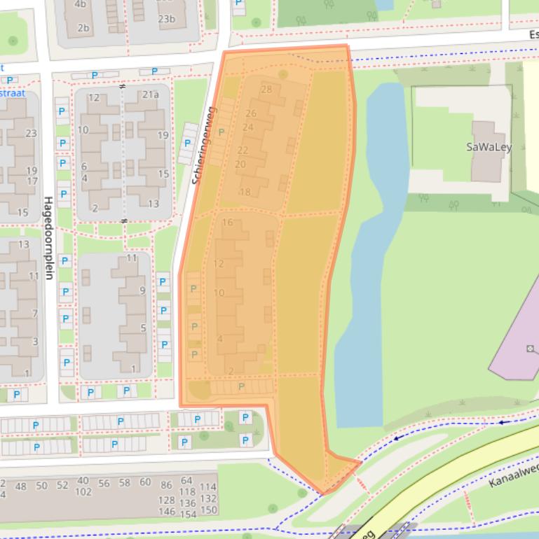 Kaart van postcodegebied 8924BD.