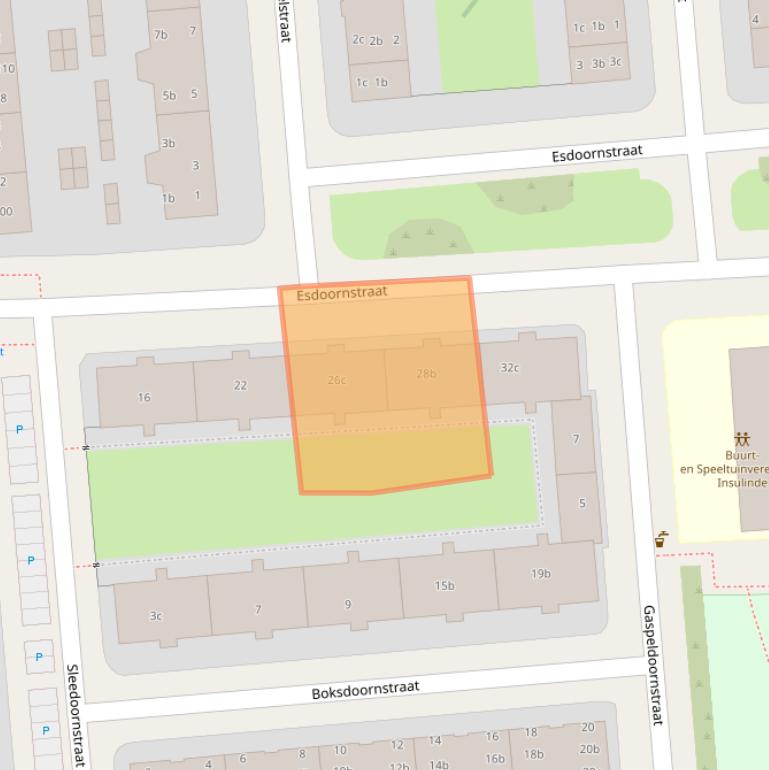Kaart van postcodegebied 8924BJ.