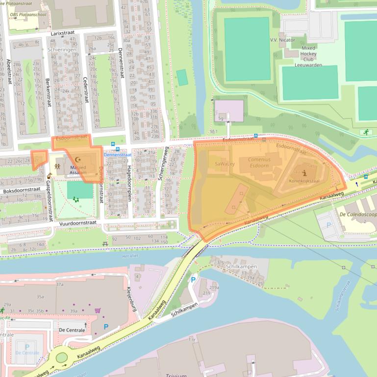 Kaart van postcodegebied 8924BK.