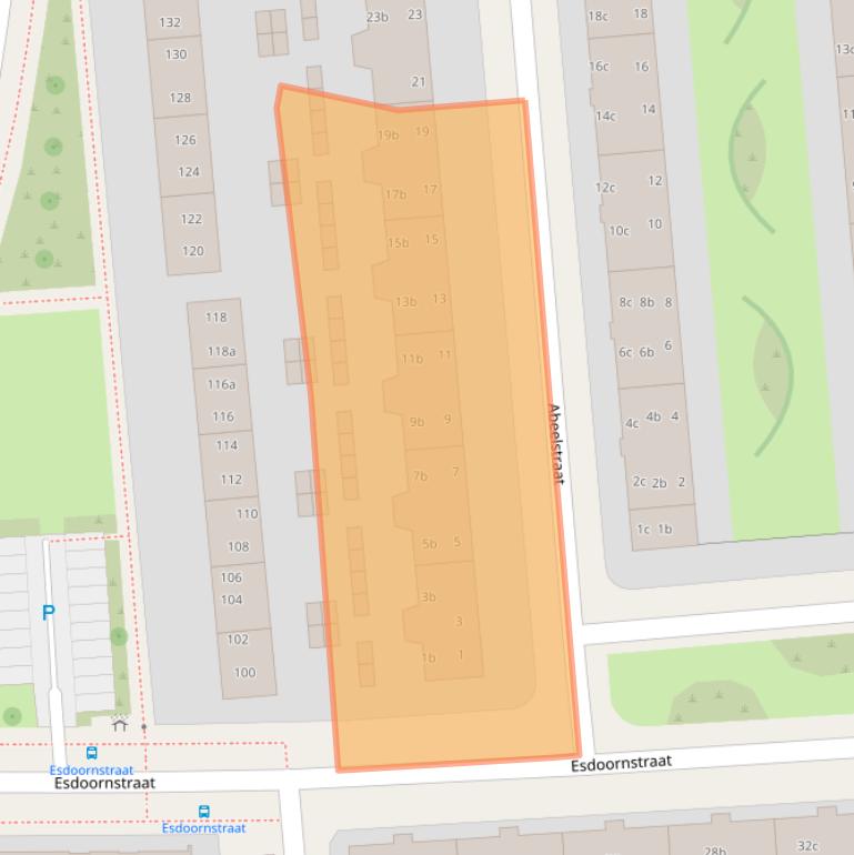 Kaart van postcodegebied 8924BP.