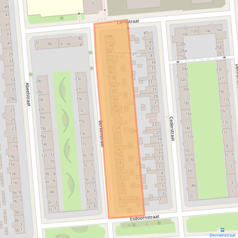 Kaart van postcodegebied 8924BZ.