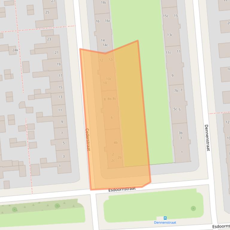 Kaart van postcodegebied 8924CB.